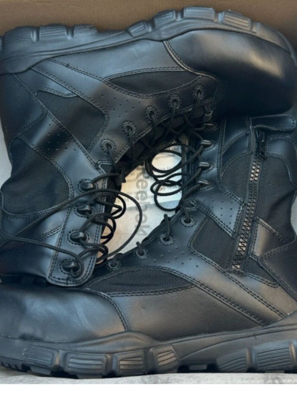 Reebok Genuine Leather Composite Toe Military Boots 8'' Men's Size 11.5 W New